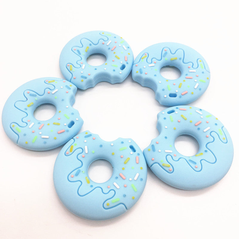 Silicone Notched Teether Biscuit Donut Teeth Teeth Silicone Baby Chew Toy Teether