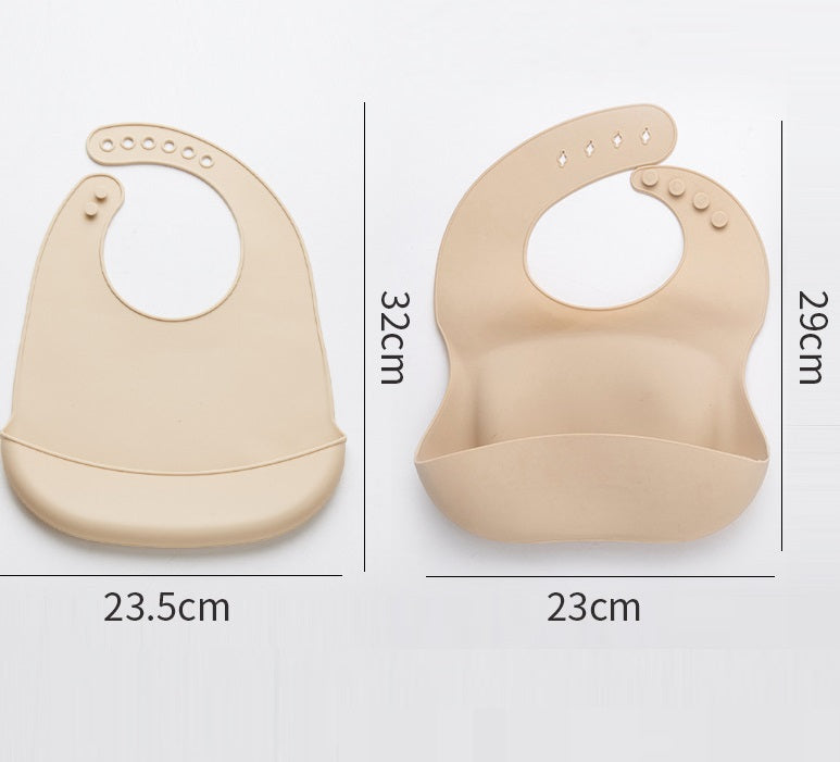 Thin Baby Eating Silicone Baby Bibs Oil-proof Waterproof Maternal And Child Supplies