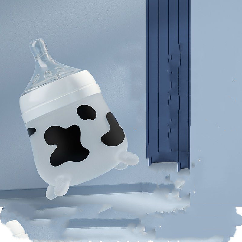 Cow Print Silicone Feeding Bottle