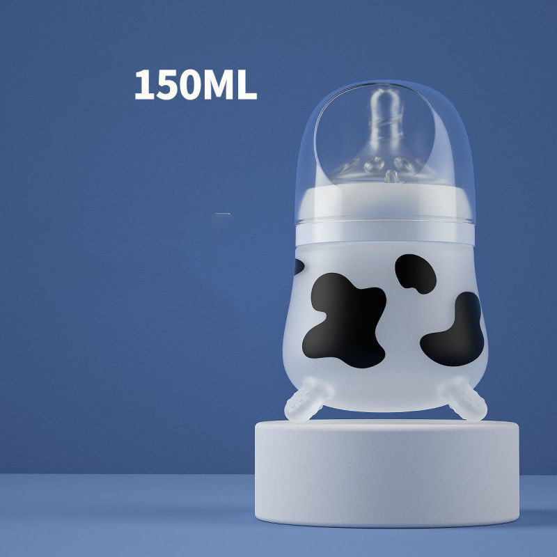 Cow Print Silicone Feeding Bottle