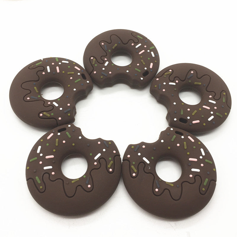 Silicone Notched Teether Biscuit Donut Teeth Teeth Silicone Baby Chew Toy Teether