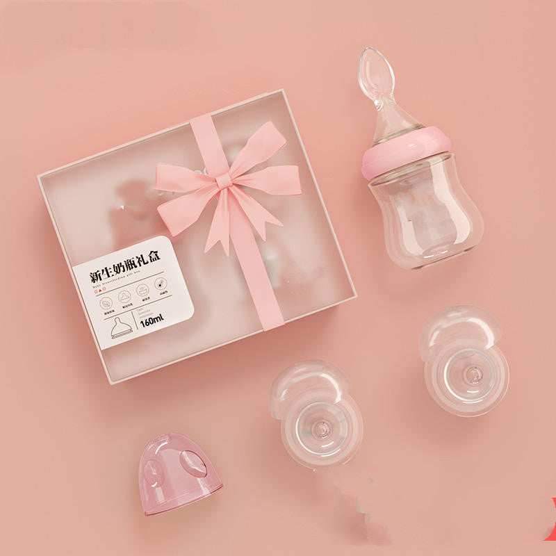 Feeding Spoon & Glass Bottle Set