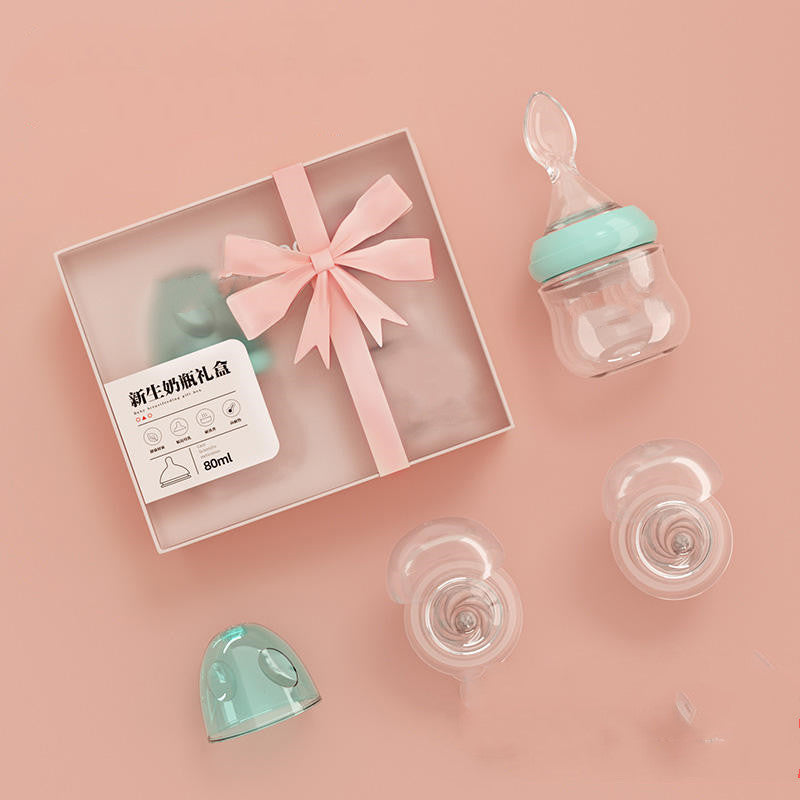 Feeding Spoon & Glass Bottle Set