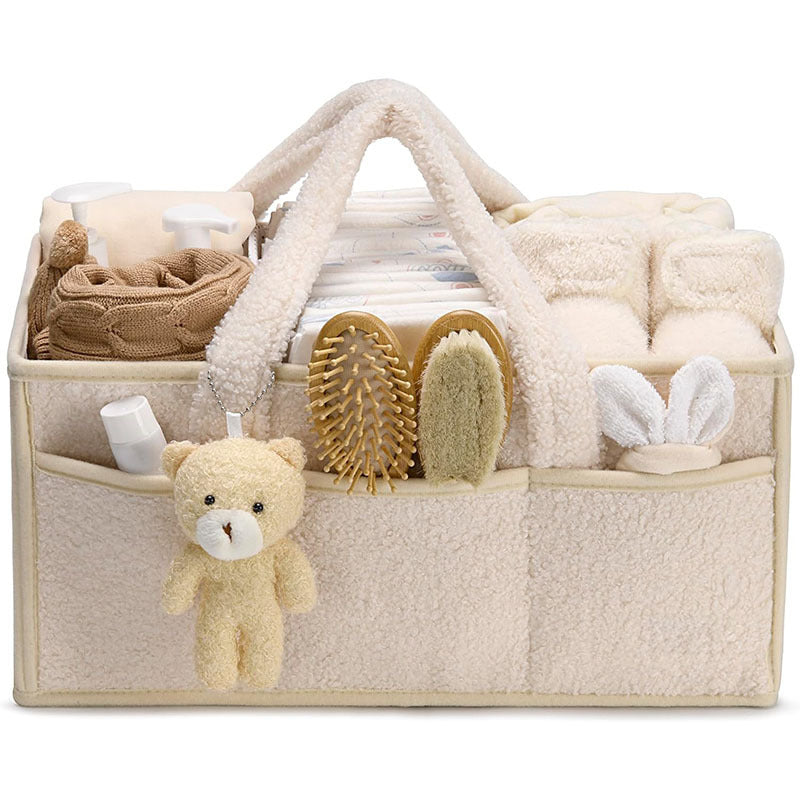 Diaper Caddy Organizer For Changing Table, Storage Basket For Wipes, Gift For Baby Shower, Car Organizer, Nursery Organizer, Portable Storage