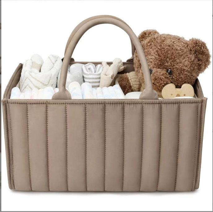 Baby Diaper Caddy Organizer, Stylish Storage Basket For Newborn Essentials And Diaper Station, Gift For Baby Shower And Registry Must-Have
