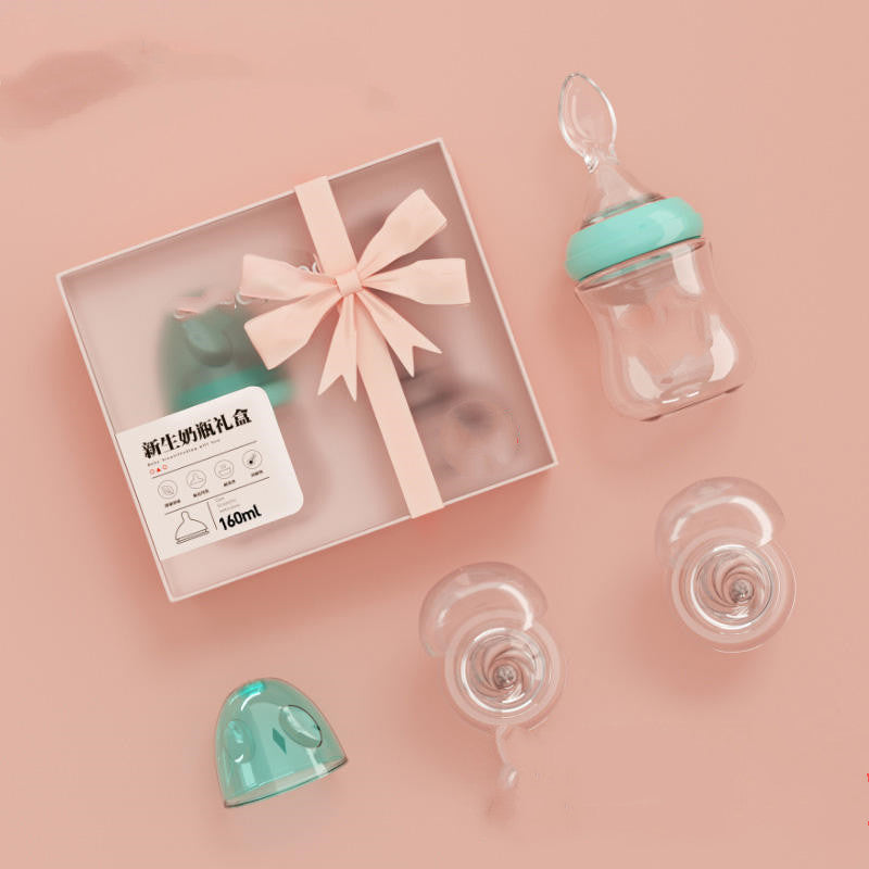 Feeding Spoon & Glass Bottle Set