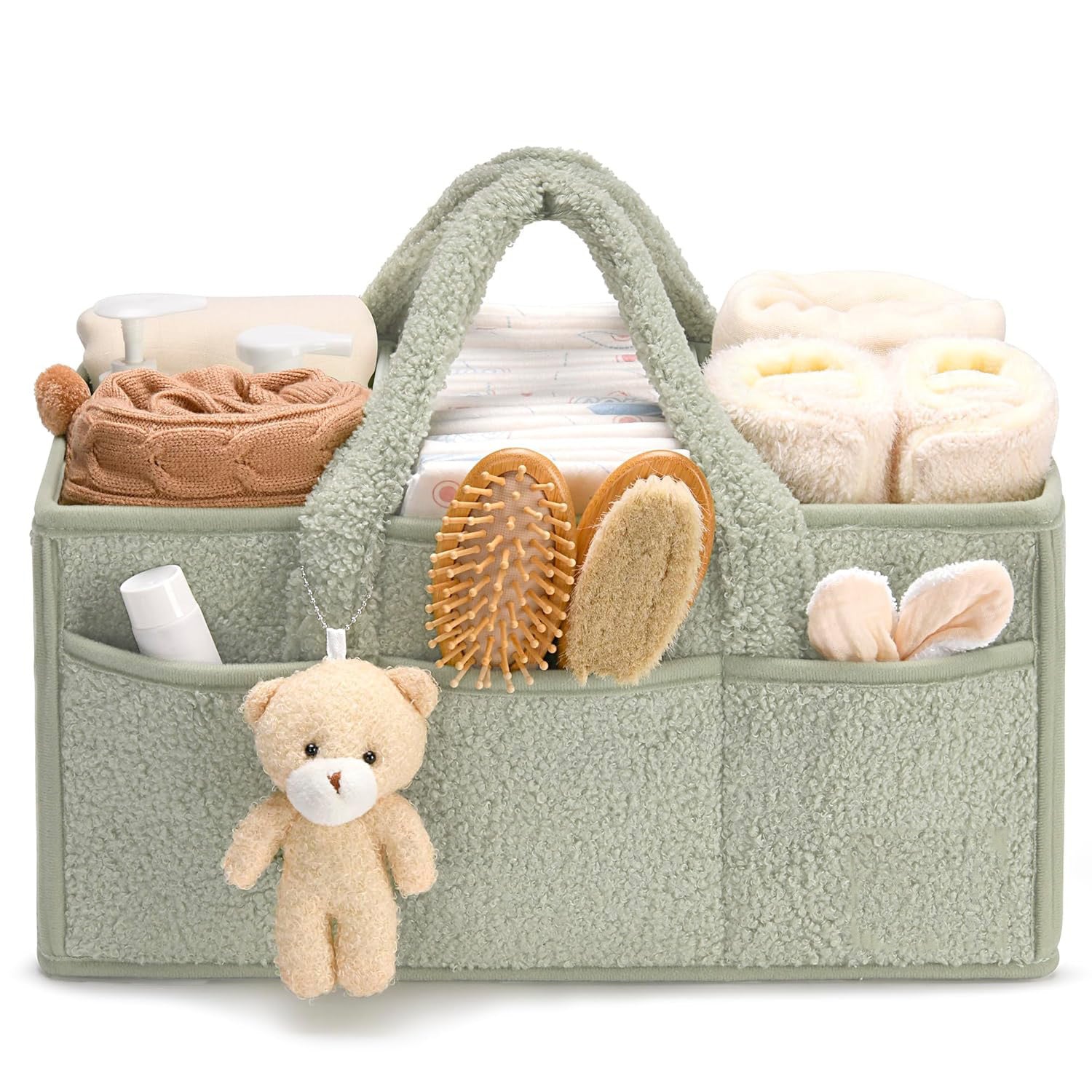 Diaper Caddy Organizer For Changing Table, Storage Basket For Wipes, Gift For Baby Shower, Car Organizer, Nursery Organizer, Portable Storage