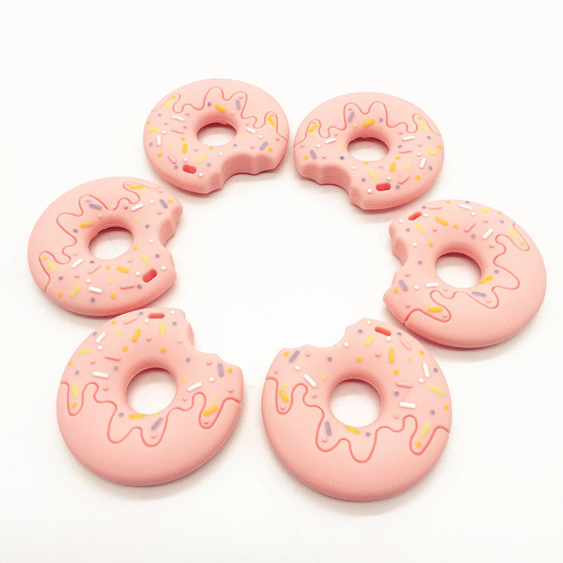 Silicone Notched Teether Biscuit Donut Teeth Teeth Silicone Baby Chew Toy Teether