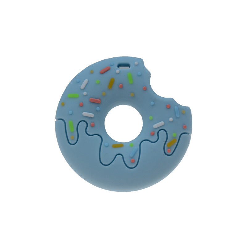 Silicone Notched Teether Biscuit Donut Teeth Teeth Silicone Baby Chew Toy Teether