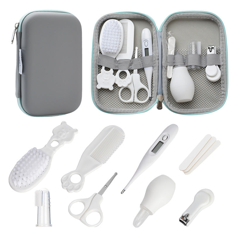 Baby Care Kit Baby Comb Nasal Aspirator Set Thermometer Care Package 8-piece Gift