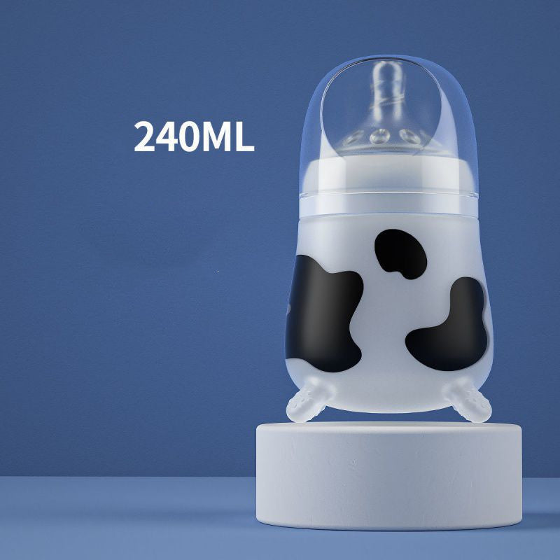 Cow Print Silicone Feeding Bottle