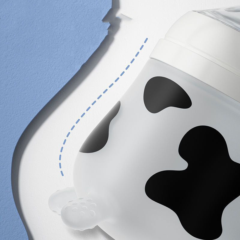 Cow Print Silicone Feeding Bottle